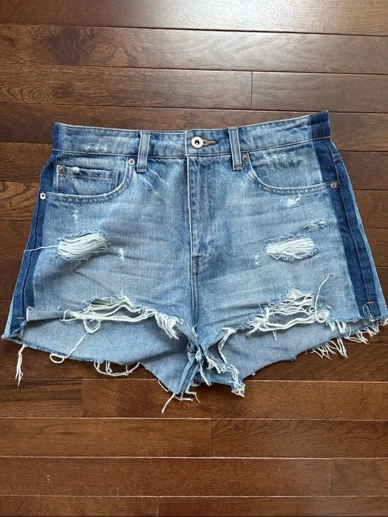 Pistola Denim Shorts Nova Size 29 High Rise Relaxed Distressed Cutoff Festival - Picture 6 of 14